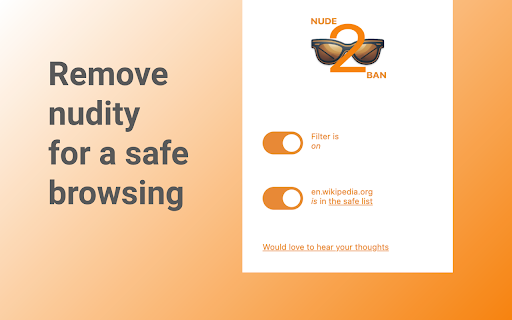 Nude2ban  from Chrome web store to be run with OffiDocs Chromium online