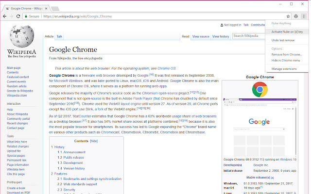 Nuke أي شيء من متجر Chrome الإلكتروني ليتم تشغيله باستخدام OffiDocs Chromium عبر الإنترنت