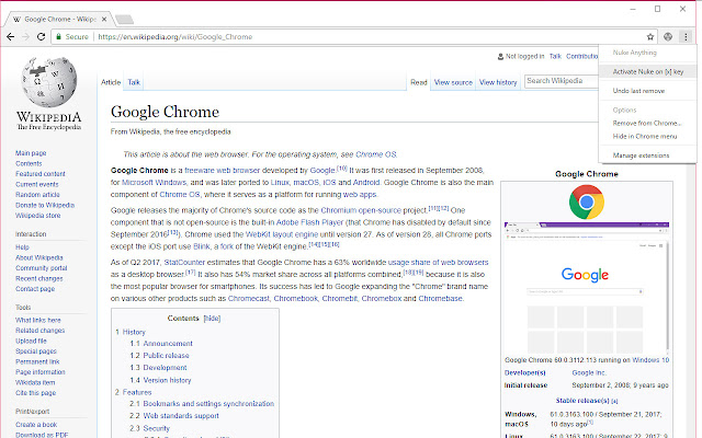 Nuke Anything  from Chrome web store to be run with OffiDocs Chromium online