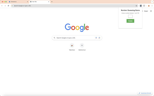 Number Guessing Game  from Chrome web store to be run with OffiDocs Chromium online