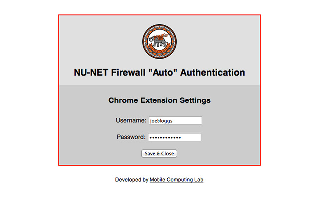 NU NET Auto Auth  from Chrome web store to be run with OffiDocs Chromium online