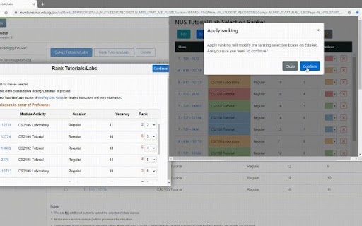 NUS EduRec Tutorial Ranker  from Chrome web store to be run with OffiDocs Chromium online