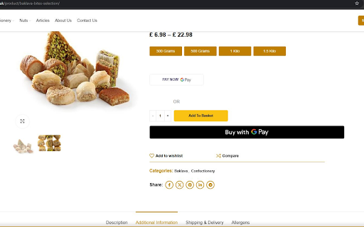 Nutritional and Allergy Info Extension  from Chrome web store to be run with OffiDocs Chromium online