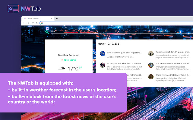 NWTab  from Chrome web store to be run with OffiDocs Chromium online