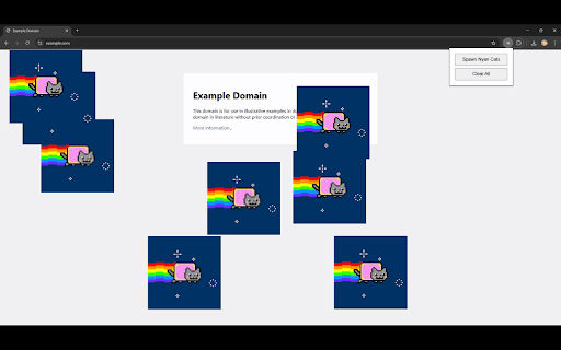 Nyan Cat Button  from Chrome web store to be run with OffiDocs Chromium online