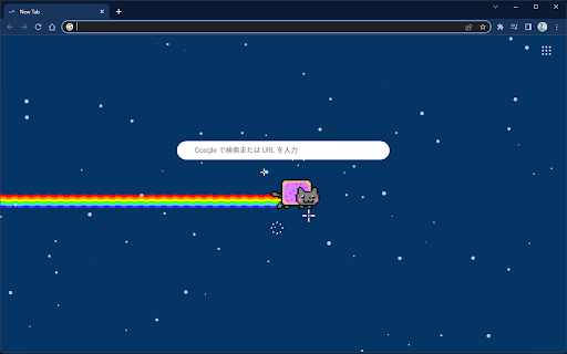 NyanTab  from Chrome web store to be run with OffiDocs Chromium online