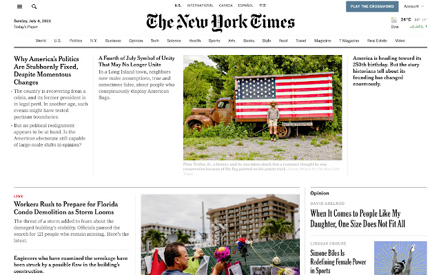 NYTimes in Celsius  from Chrome web store to be run with OffiDocs Chromium online