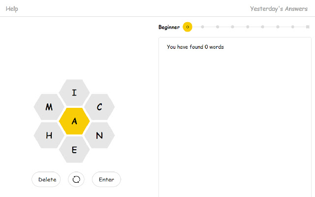 Nyt Spelling Bee  from Chrome web store to be run with OffiDocs Chromium online