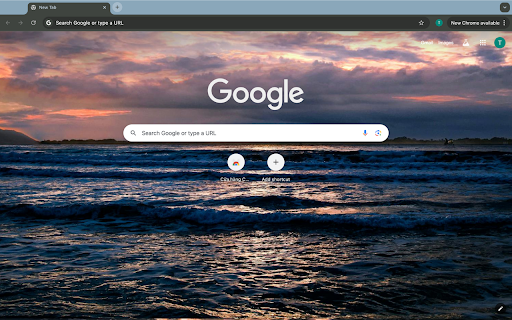 Ocean waves and sunset  from Chrome web store to be run with OffiDocs Chromium online