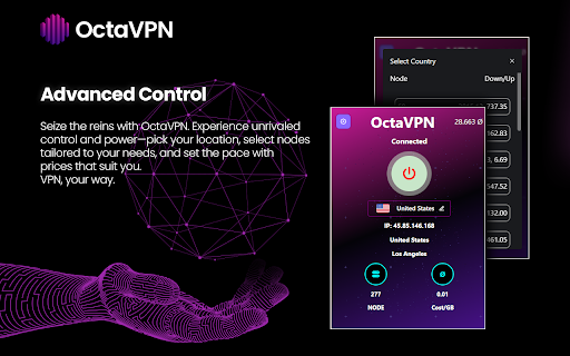 OCTA VPN  from Chrome web store to be run with OffiDocs Chromium online