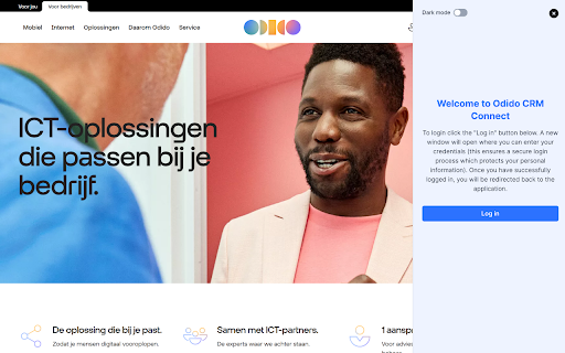 Odido CRM Connect  from Chrome web store to be run with OffiDocs Chromium online