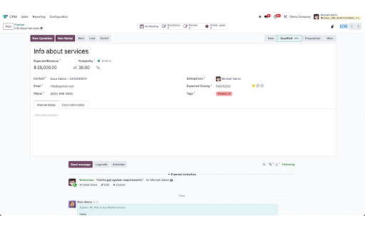 Odoo Chatter Utilities  from Chrome web store to be run with OffiDocs Chromium online
