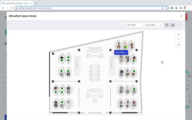 OfficeRnD Hybrid Work  from Chrome web store to be run with OffiDocs Chromium online