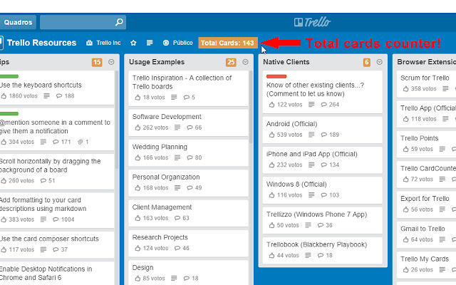 Official Card Counter Trello with Totalizer  from Chrome web store to be run with OffiDocs Chromium online