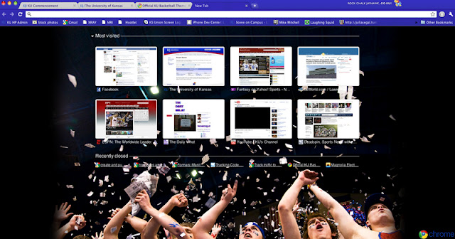 Chrome web mağazasındaki Resmi KU Basketbol Teması, OffiDocs Chromium çevrimiçi ile çalıştırılacak