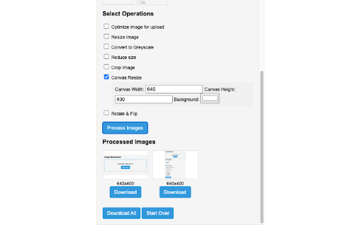 Offline Image Resizer  from Chrome web store to be run with OffiDocs Chromium online