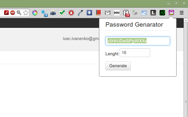 Offline Password Generator  from Chrome web store to be run with OffiDocs Chromium online
