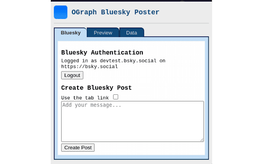 oGraph Bluesky Poster  from Chrome web store to be run with OffiDocs Chromium online