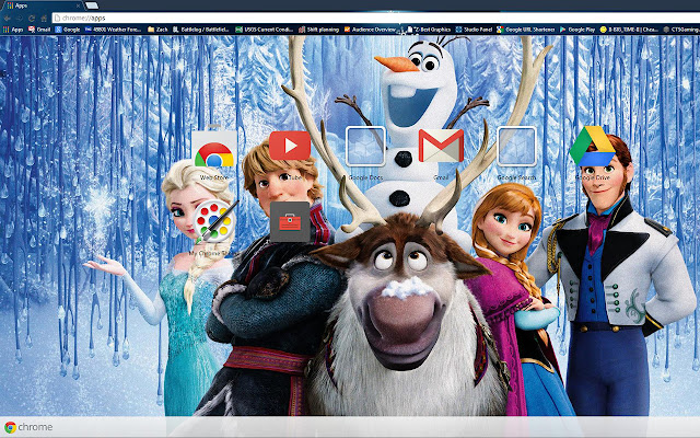 Olaf and Friends Frozen Disney mula sa Chrome web store na tatakbo sa OffiDocs Chromium online