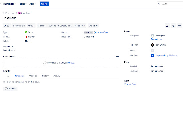 Old Issue View for Jira  from Chrome web store to be run with OffiDocs Chromium online