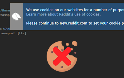 Old Reddit Cookie Banner Remover  from Chrome web store to be run with OffiDocs Chromium online