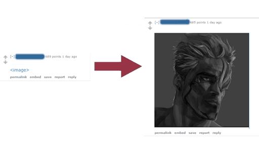 Old Reddit Embed Comment Images  from Chrome web store to be run with OffiDocs Chromium online