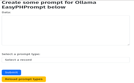 Ollama EasyPHPRompt  from Chrome web store to be run with OffiDocs Chromium online