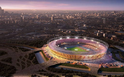 Olympic Stadium Under Sunset Glow  from Chrome web store to be run with OffiDocs Chromium online