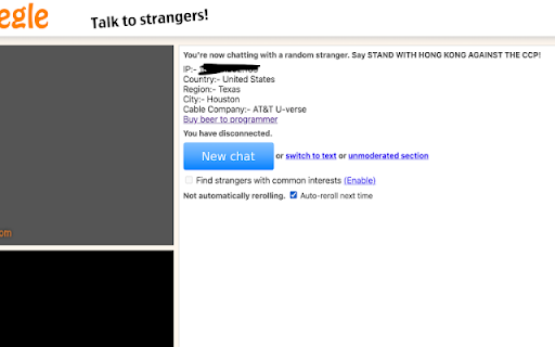 Omegle OmeTV IP locator  from Chrome web store to be run with OffiDocs Chromium online