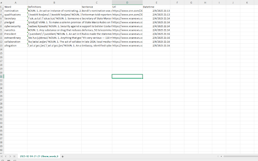 OMG Dictionary and Word Collector  from Chrome web store to be run with OffiDocs Chromium online