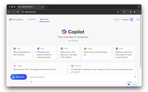 OmniBar AI Chat and Search  from Chrome web store to be run with OffiDocs Chromium online