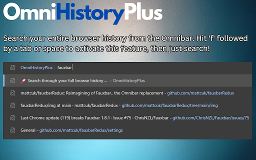 OmniHistoryPlus  from Chrome web store to be run with OffiDocs Chromium online
