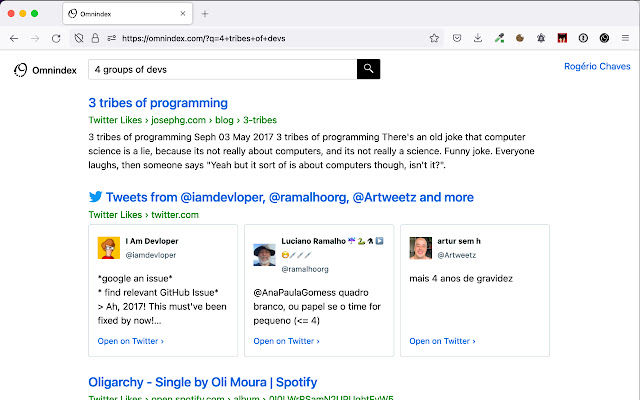 Omnindex  from Chrome web store to be run with OffiDocs Chromium online