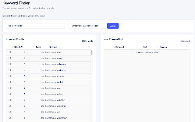 OmniRocket Keyword Finder  from Chrome web store to be run with OffiDocs Chromium online
