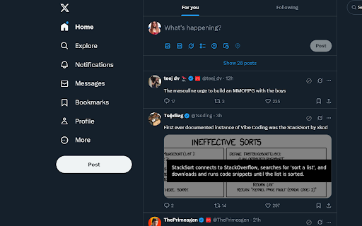 One Click Block Twitter  from Chrome web store to be run with OffiDocs Chromium online
