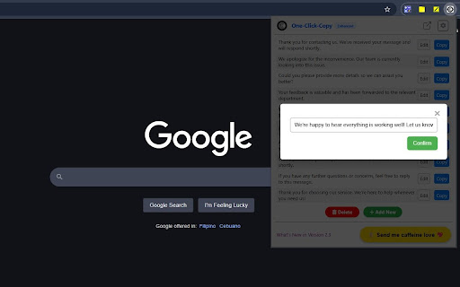 One Click Copy Enhanced  from Chrome web store to be run with OffiDocs Chromium online
