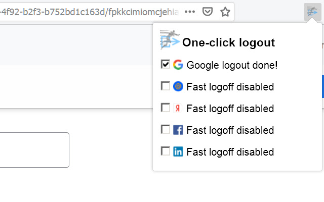 One click logout  from Chrome web store to be run with OffiDocs Chromium online