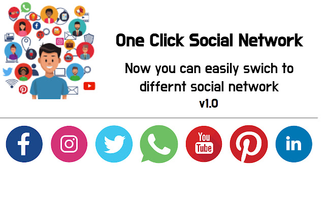 Oneclick Social Network  from Chrome web store to be run with OffiDocs Chromium online