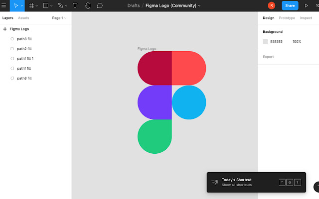 One Figma Shortcut a Day  from Chrome web store to be run with OffiDocs Chromium online