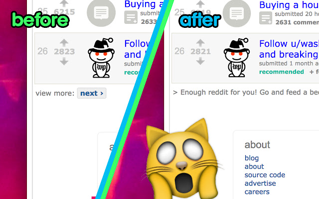 One Page Reddit  from Chrome web store to be run with OffiDocs Chromium online