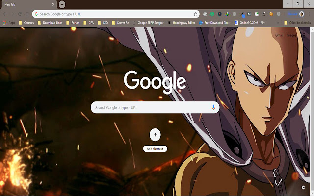 One Punch Man Saitama Theme  from Chrome web store to be run with OffiDocs Chromium online