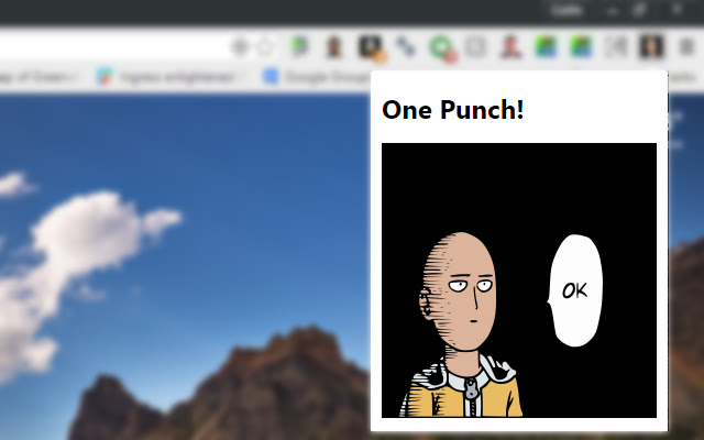 One Punch Man Theme  from Chrome web store to be run with OffiDocs Chromium online