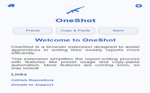 OneShot  from Chrome web store to be run with OffiDocs Chromium online