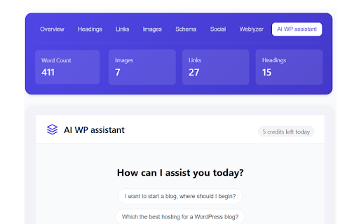 One Shot SEO: Your One Stop SEO Solution with AI WP Assistant  from Chrome web store to be run with OffiDocs Chromium online