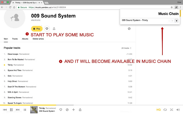 One Sound  from Chrome web store to be run with OffiDocs Chromium online