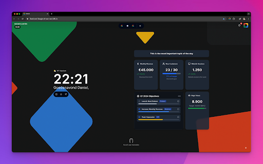 Onespace – Your Native Startpage for Internal Alignment  from Chrome web store to be run with OffiDocs Chromium online