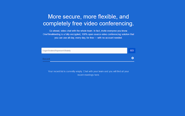 OneTimeMeeting  from Chrome web store to be run with OffiDocs Chromium online