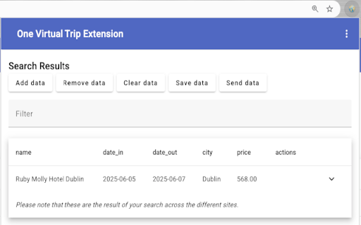 One Virtual Trip Extension  from Chrome web store to be run with OffiDocs Chromium online