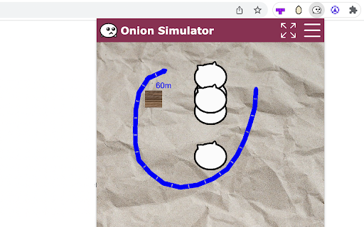 Onion Simulator  from Chrome web store to be run with OffiDocs Chromium online