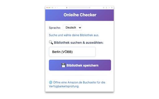 Onleihe Checker  from Chrome web store to be run with OffiDocs Chromium online